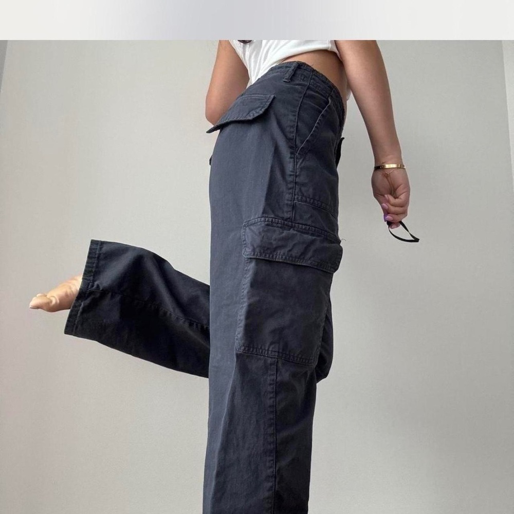 Zara Cargo Pants jeans. Charcoal navy color